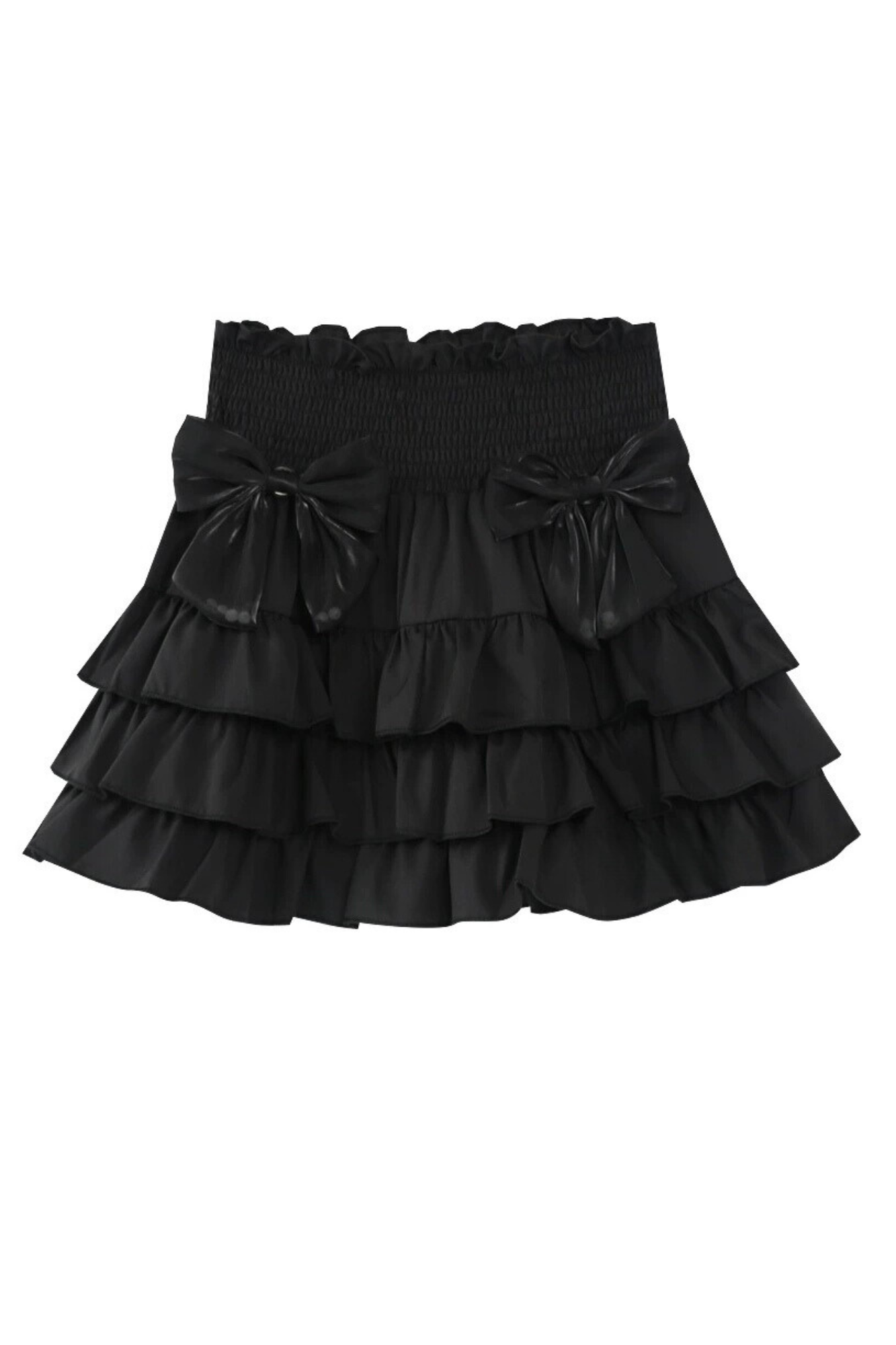 Black Mini Tiered Skirt
