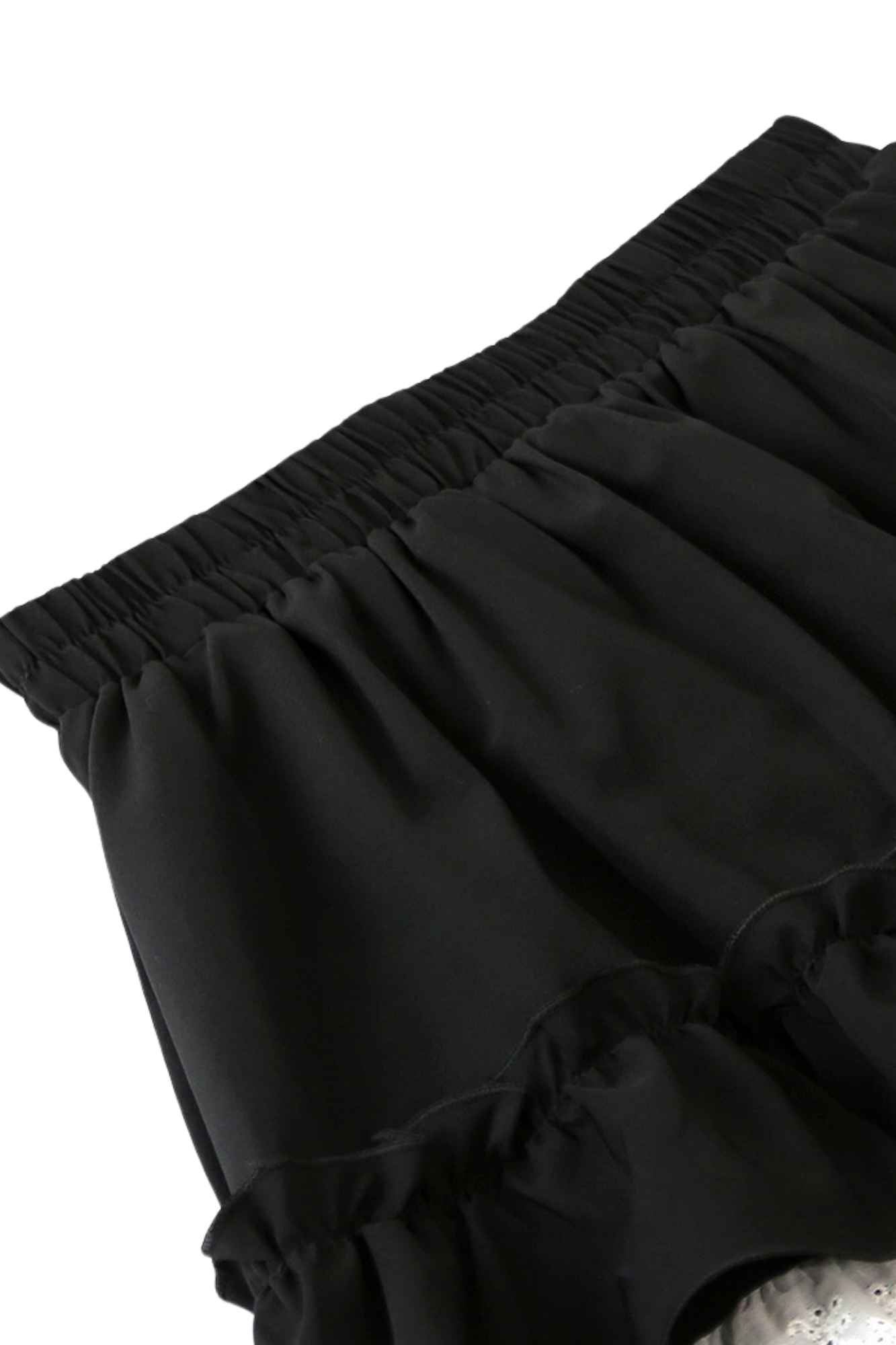 Black Mini Tiered Skirt Woman