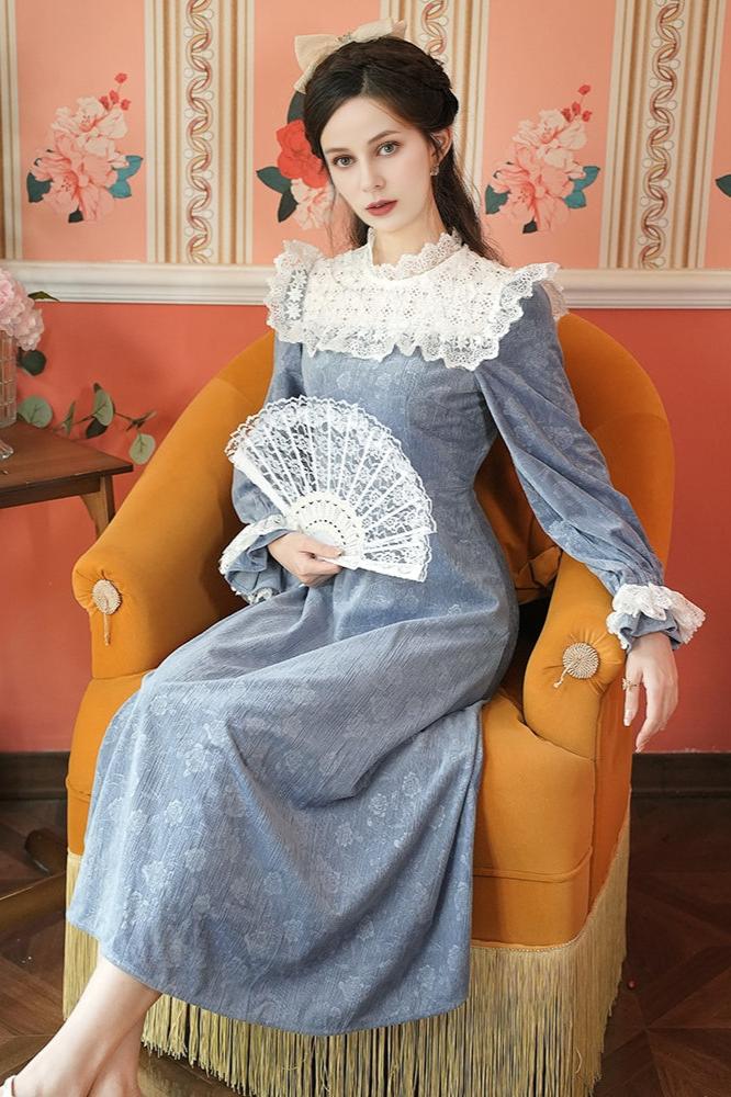 Vintage Style Jacquard Pattern Dress