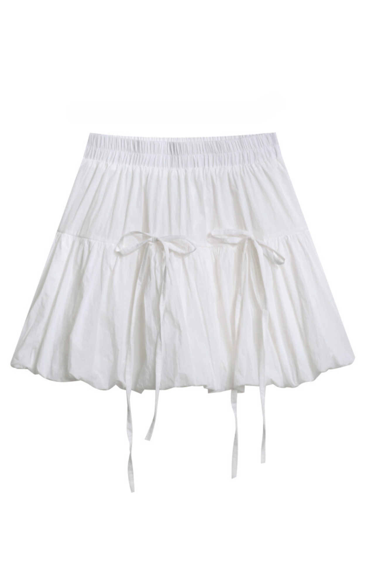 White Bubble Mini Skirt