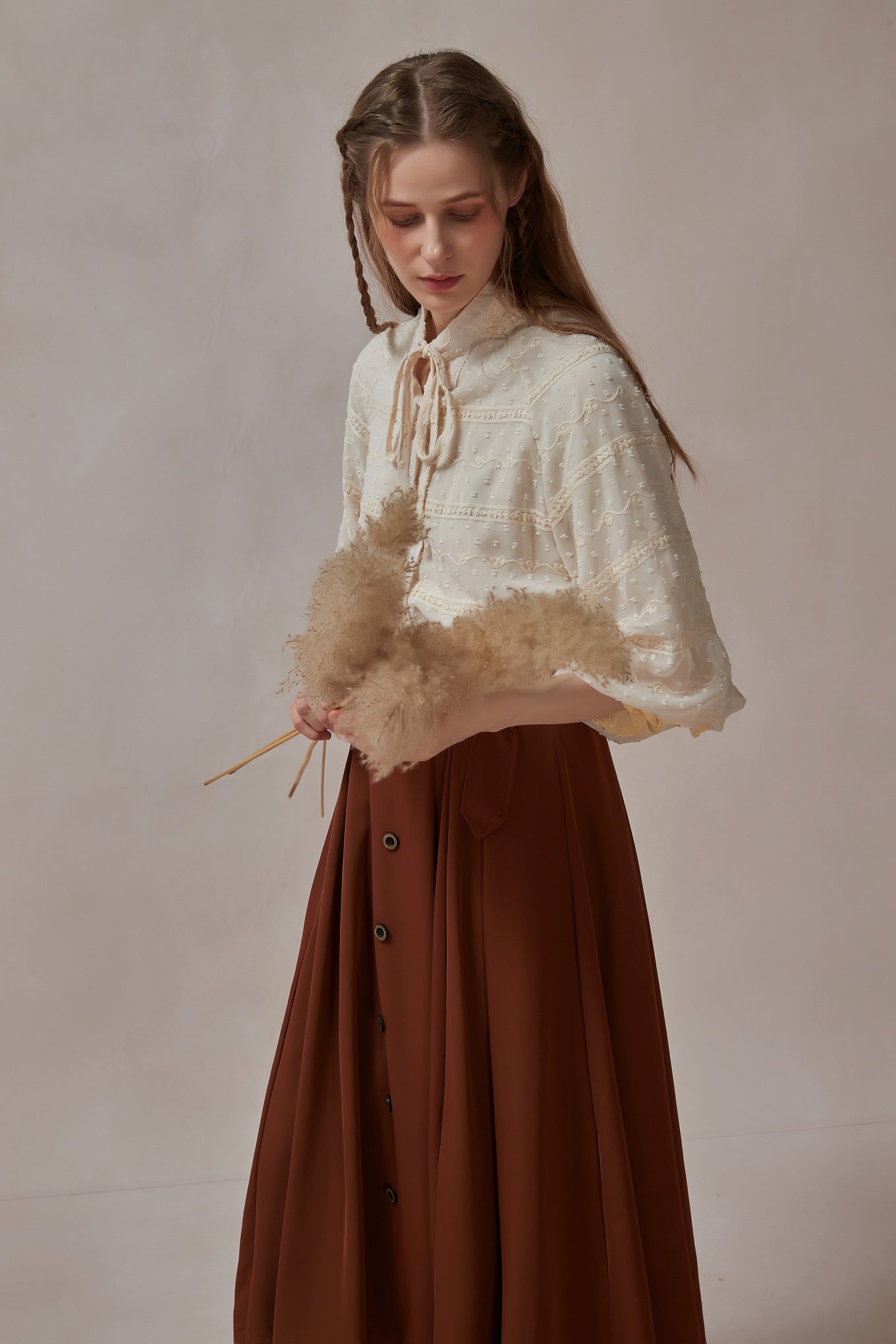 Retro Style Vintage Belt Skirt