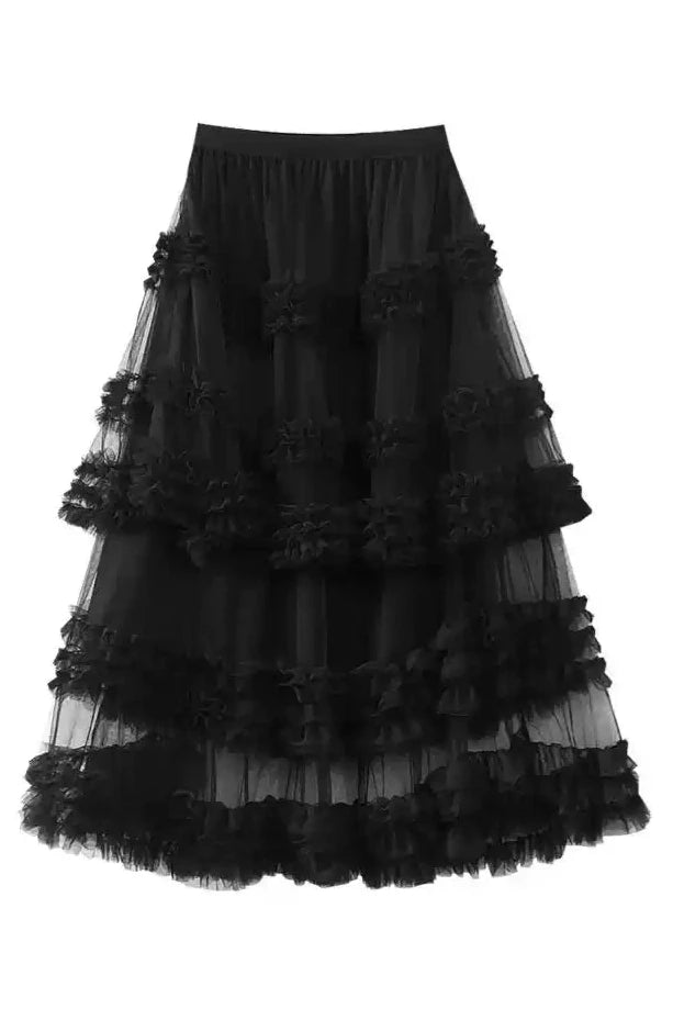 black Fairy Tiered Skirt
