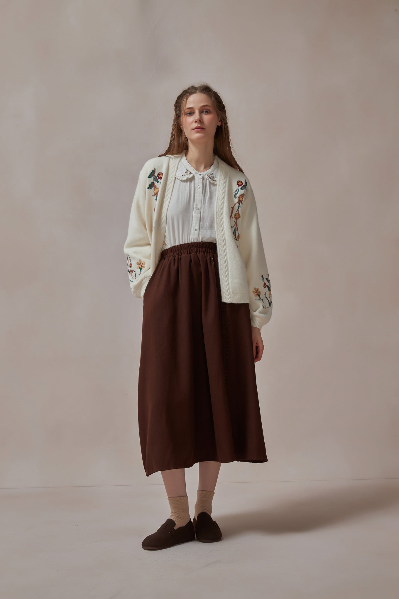 Retro Style Mori Kei Corduroy Vintage Skirt