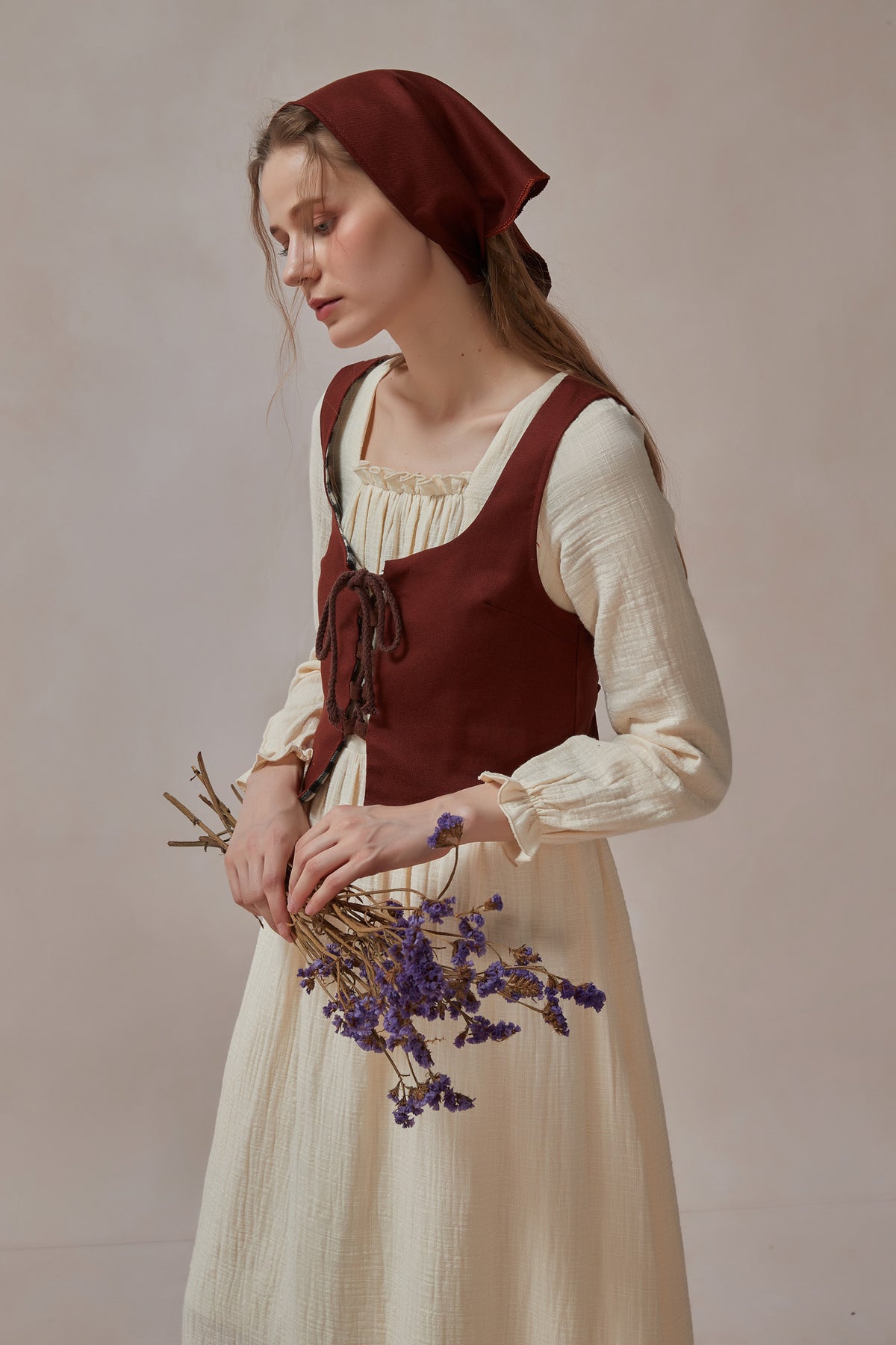 Cottagecore Cotton Corset White Dress