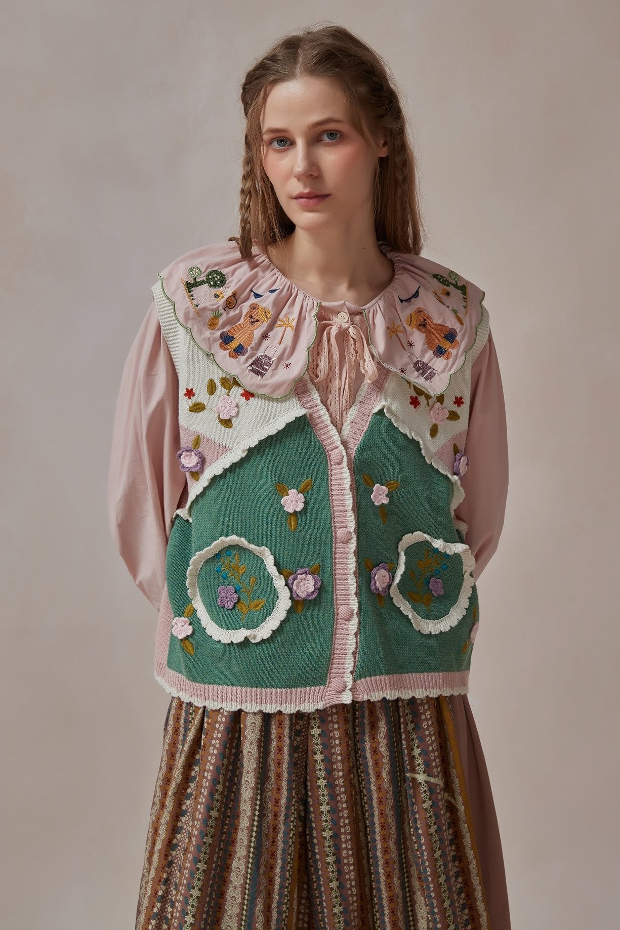 Cottagecore Aesthetic Knit Sweater Vest