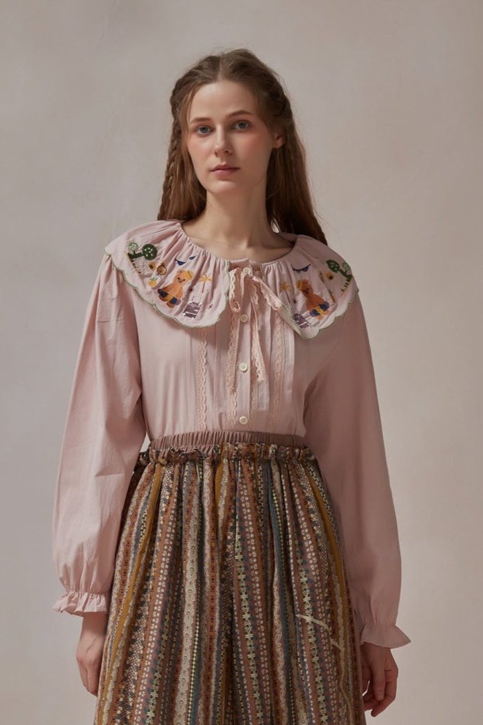 Cottagecore Cute Embroidered Shirt