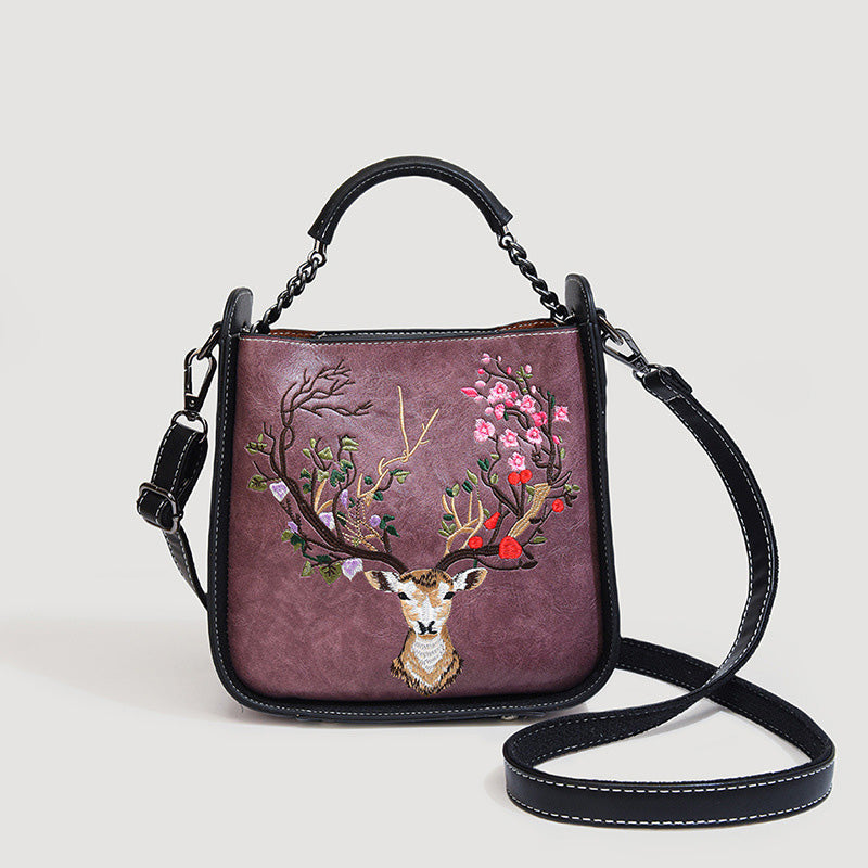Vintage Embroidered Leather Bags
