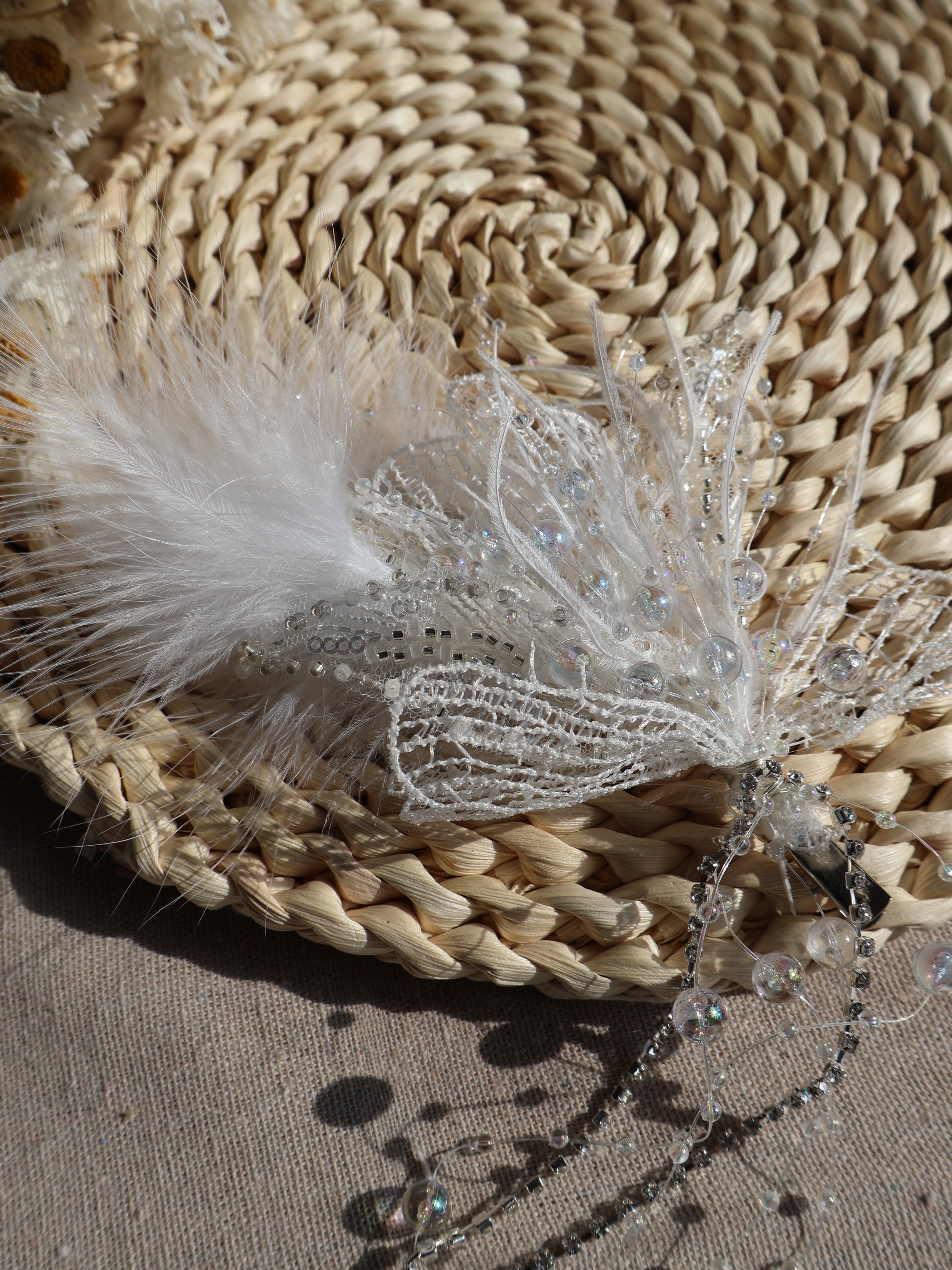 fairy feather hair clips