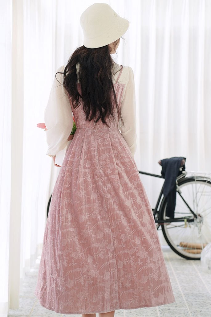 Fairycore Pink Velvet Dress