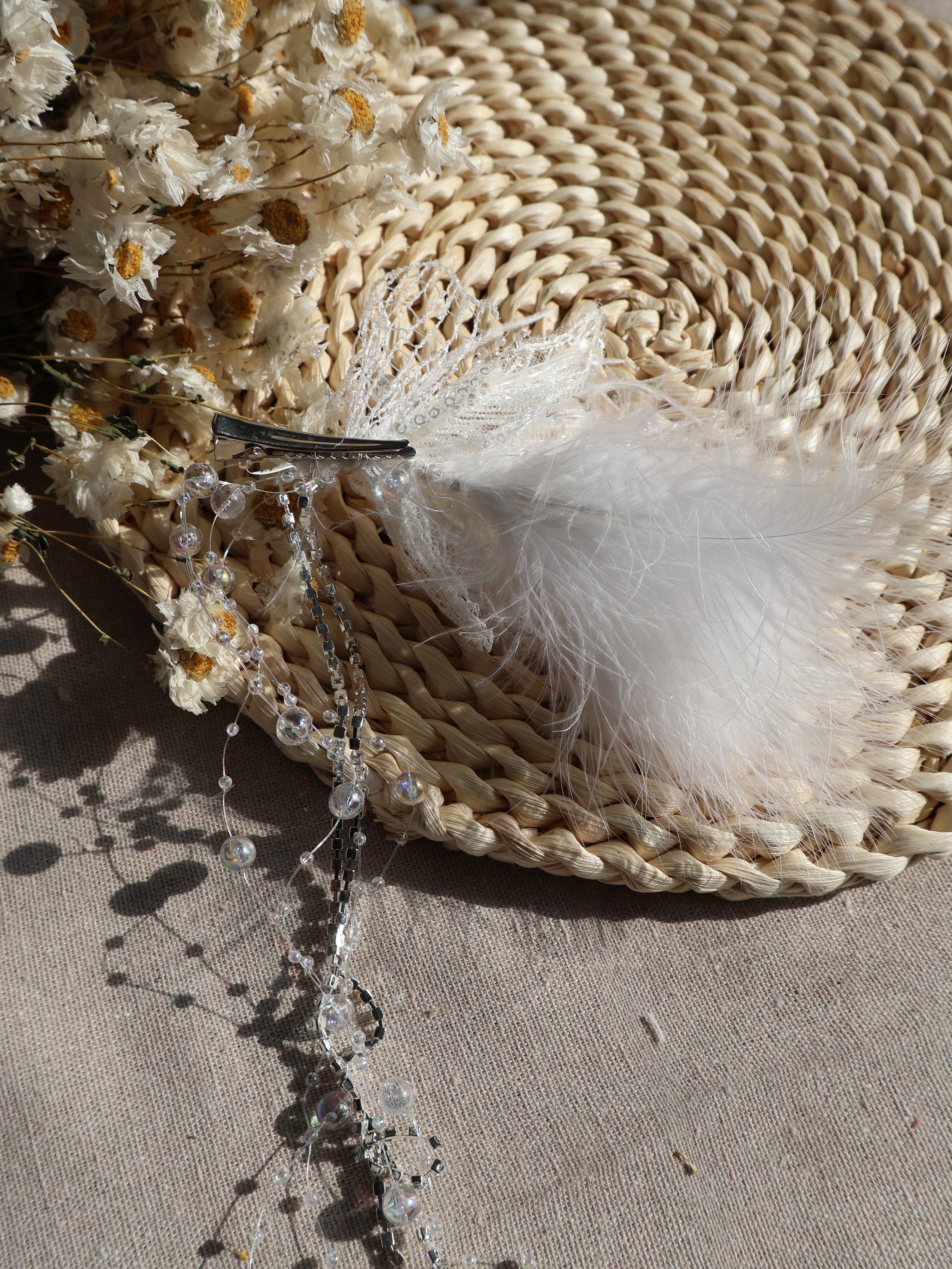 fairytale feather hair clip