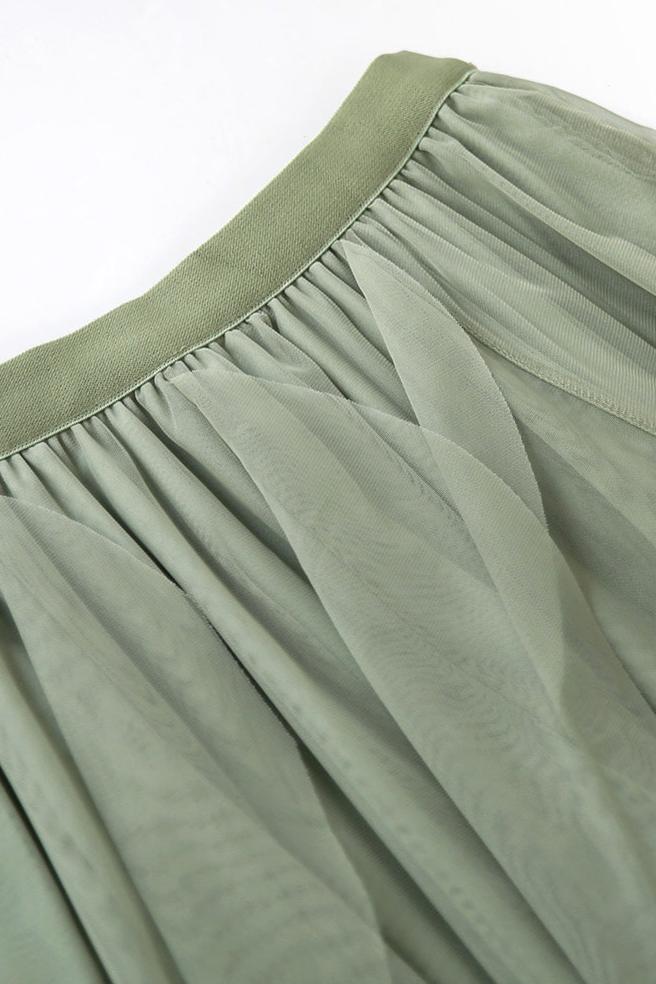 green tulle fairy skirt