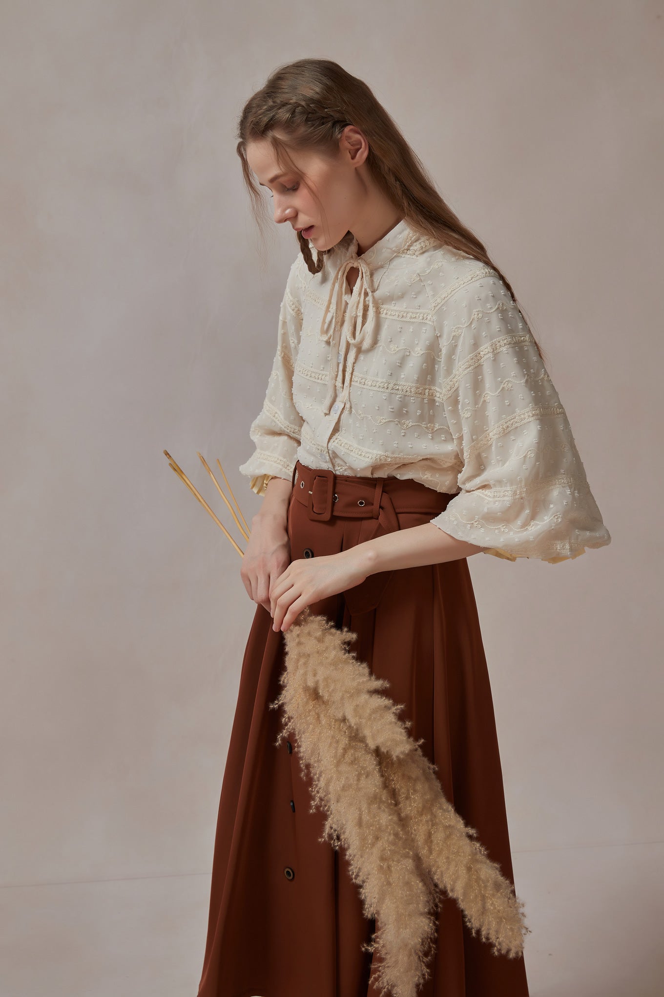 Retro Style Vintage Belt Skirt