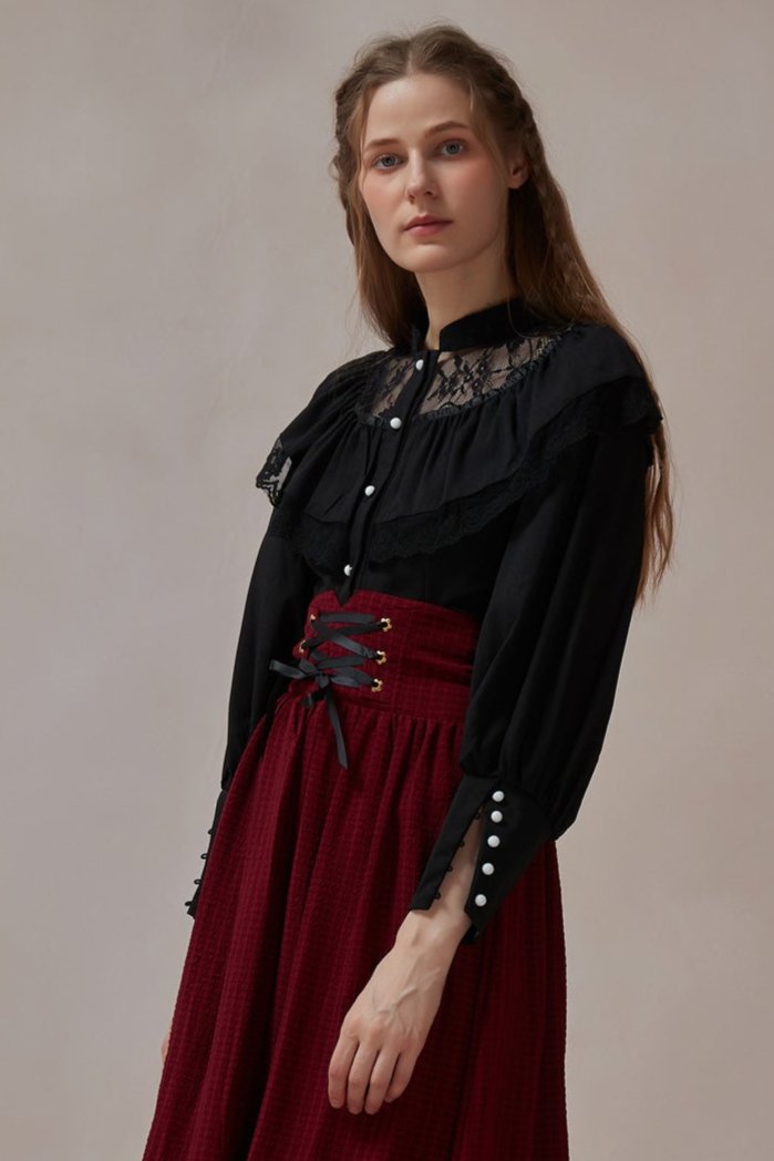 Vintage Black Lace Top