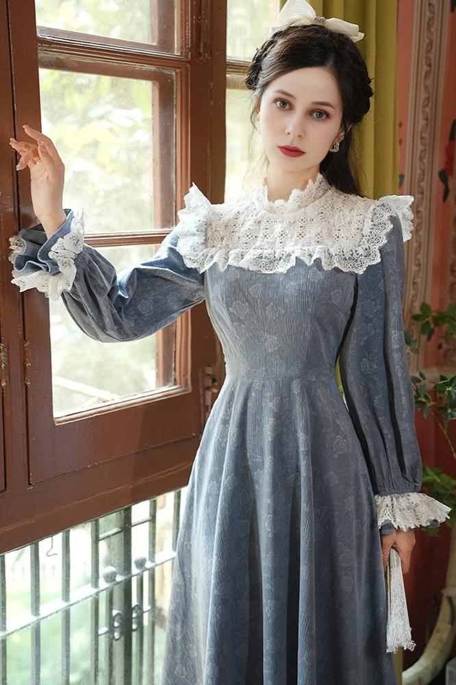 Vintage Style Jacquard Pattern Dress