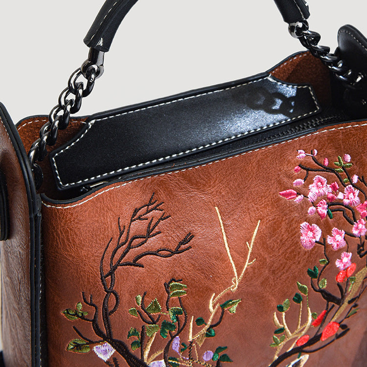Vintage Embroidered Leather Bags