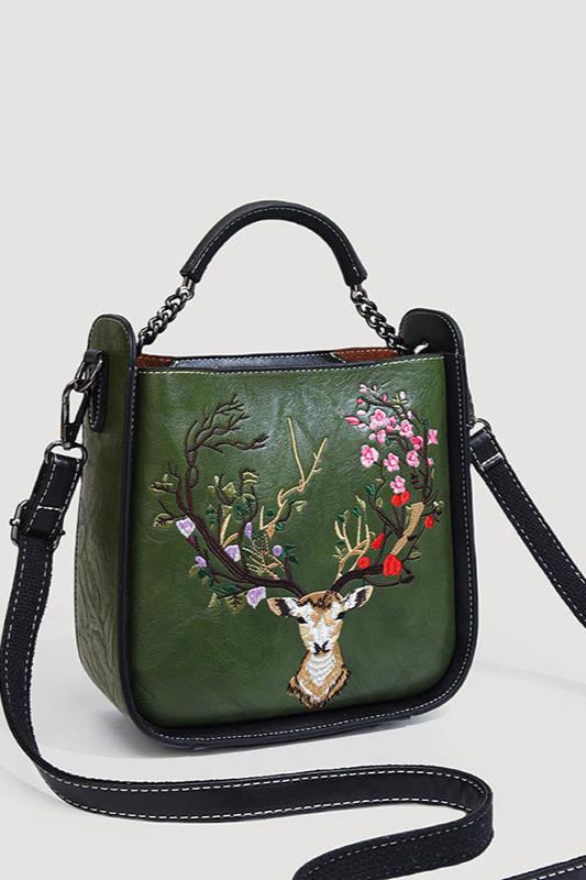 Vintage Embroidered Leather Bags