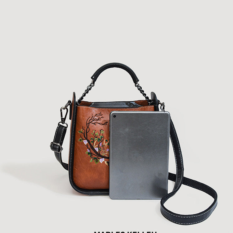 Vintage Embroidered Leather Bags