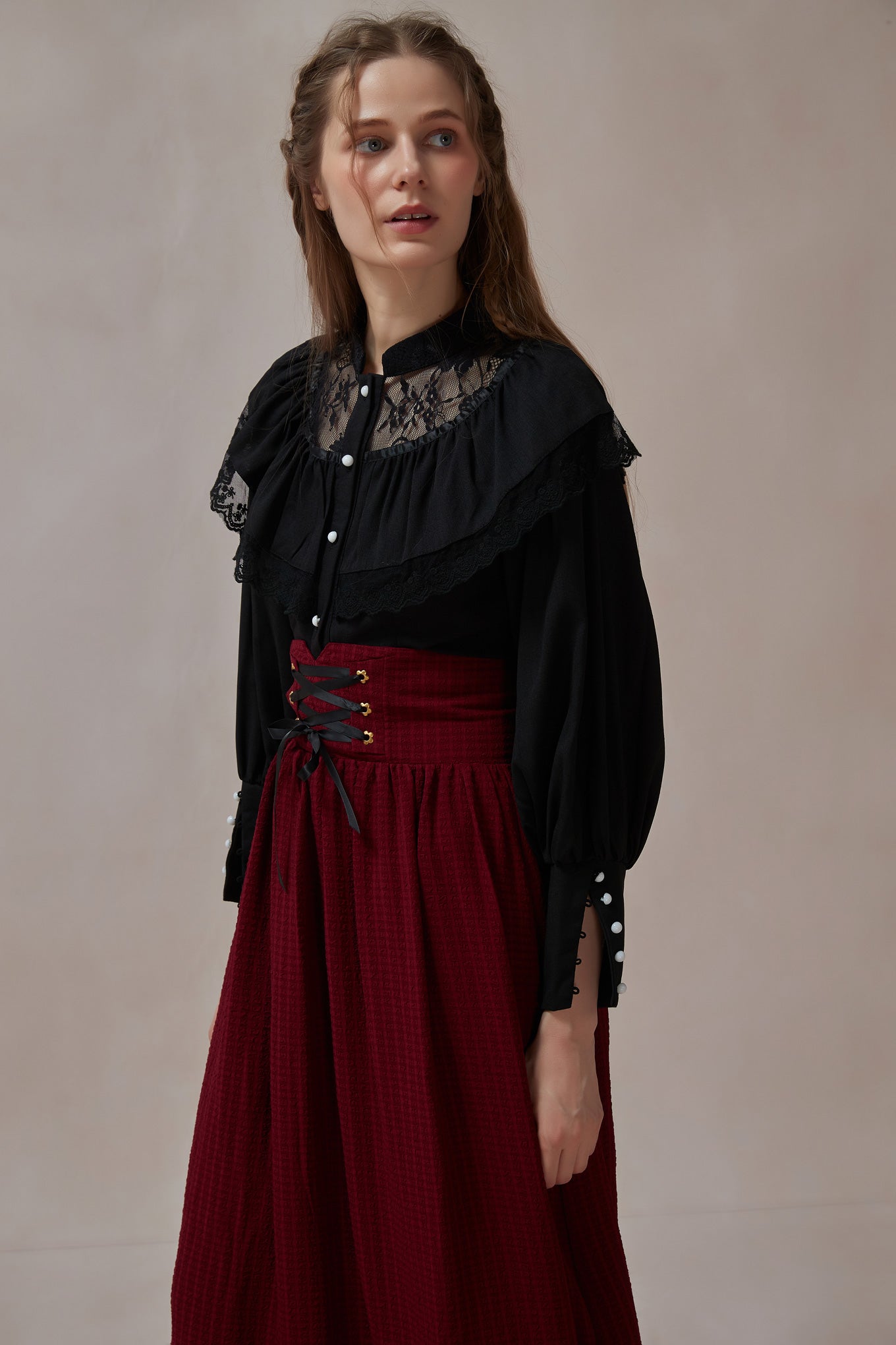 Vintage Black Lace Top