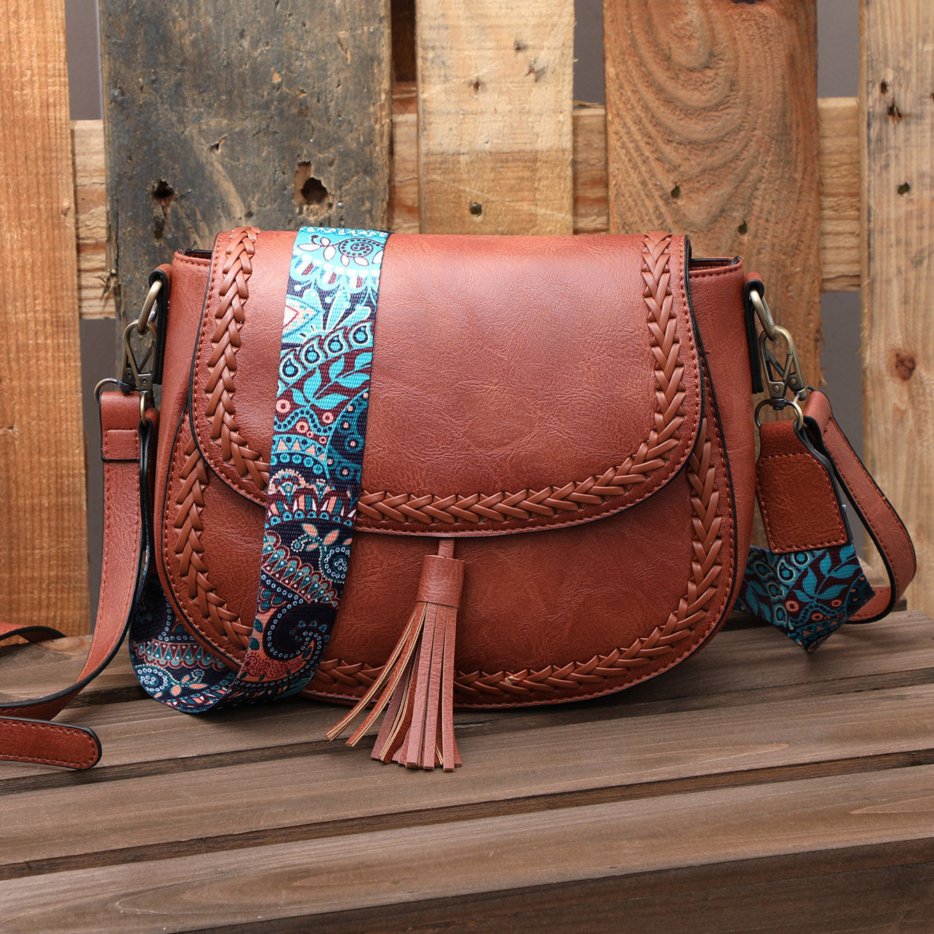 Vintage Belt Leather Crossbody Bags