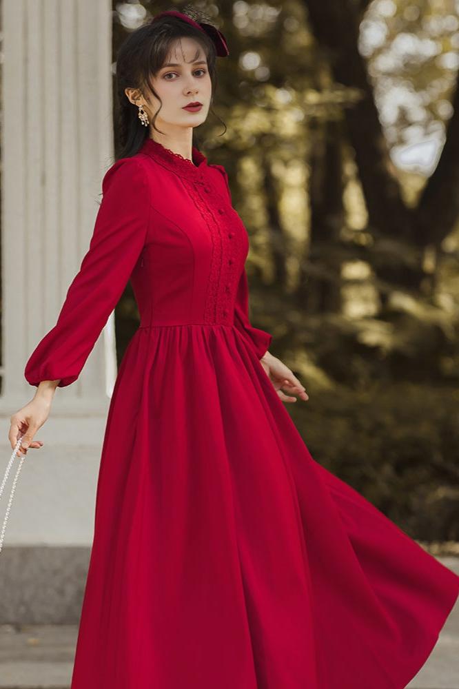 Retro Red Maxi Dress