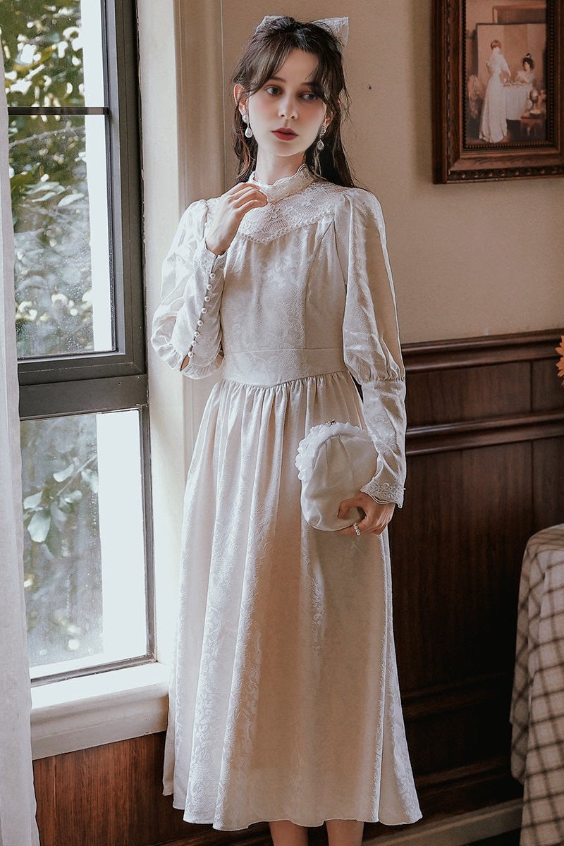 Vintage Style 50s Lace Wedding Dress