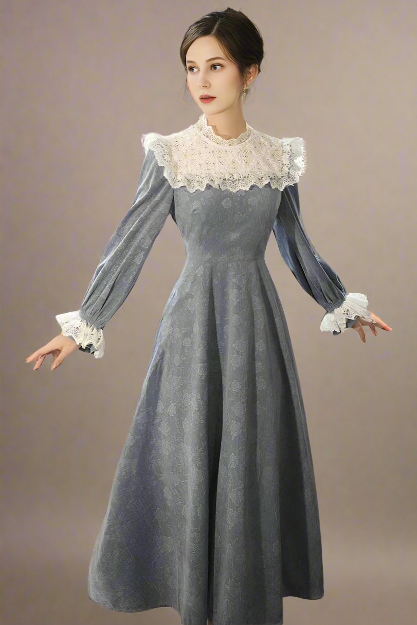 Vintage Style Jacquard Pattern Dress