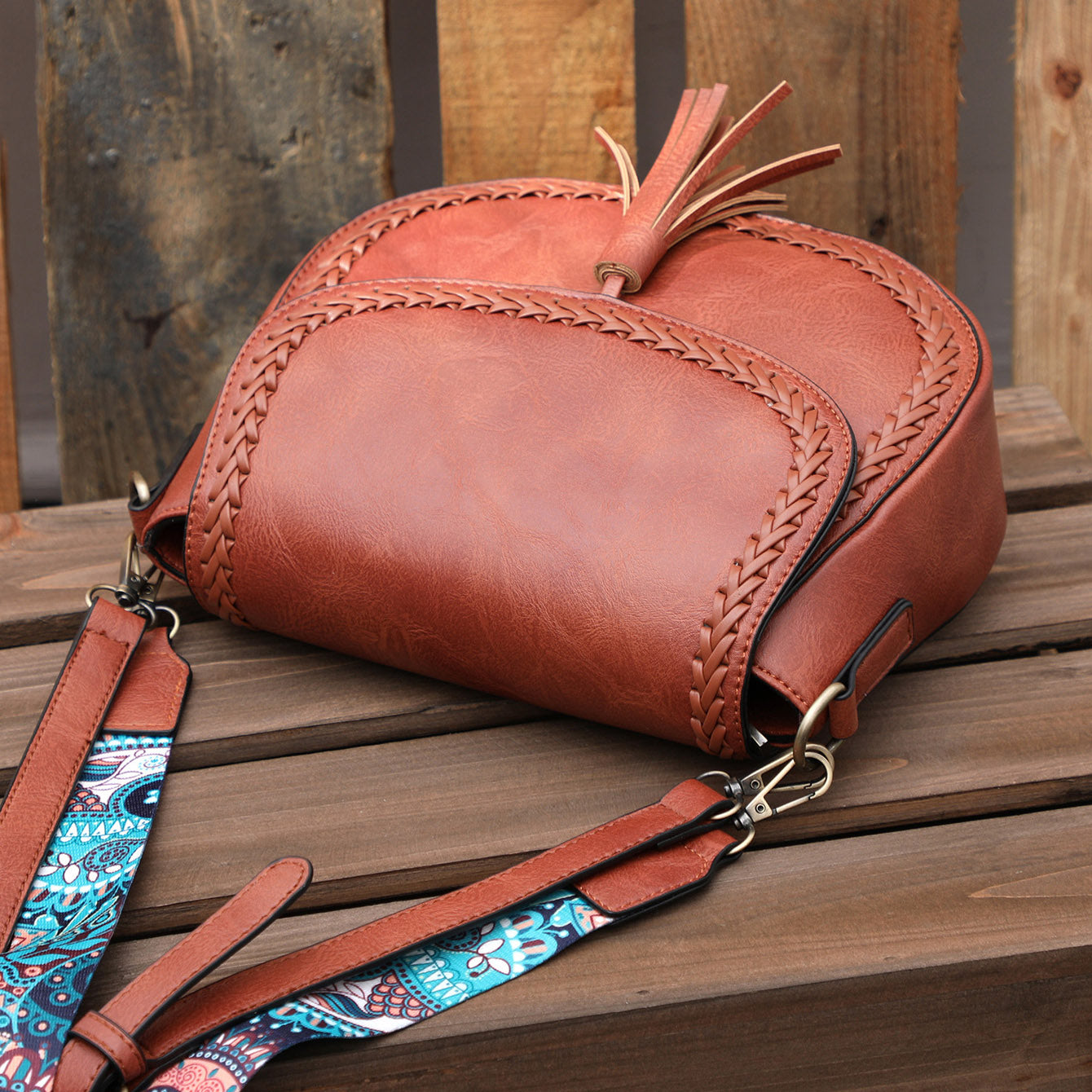 Vintage Belt Leather Crossbody Bags