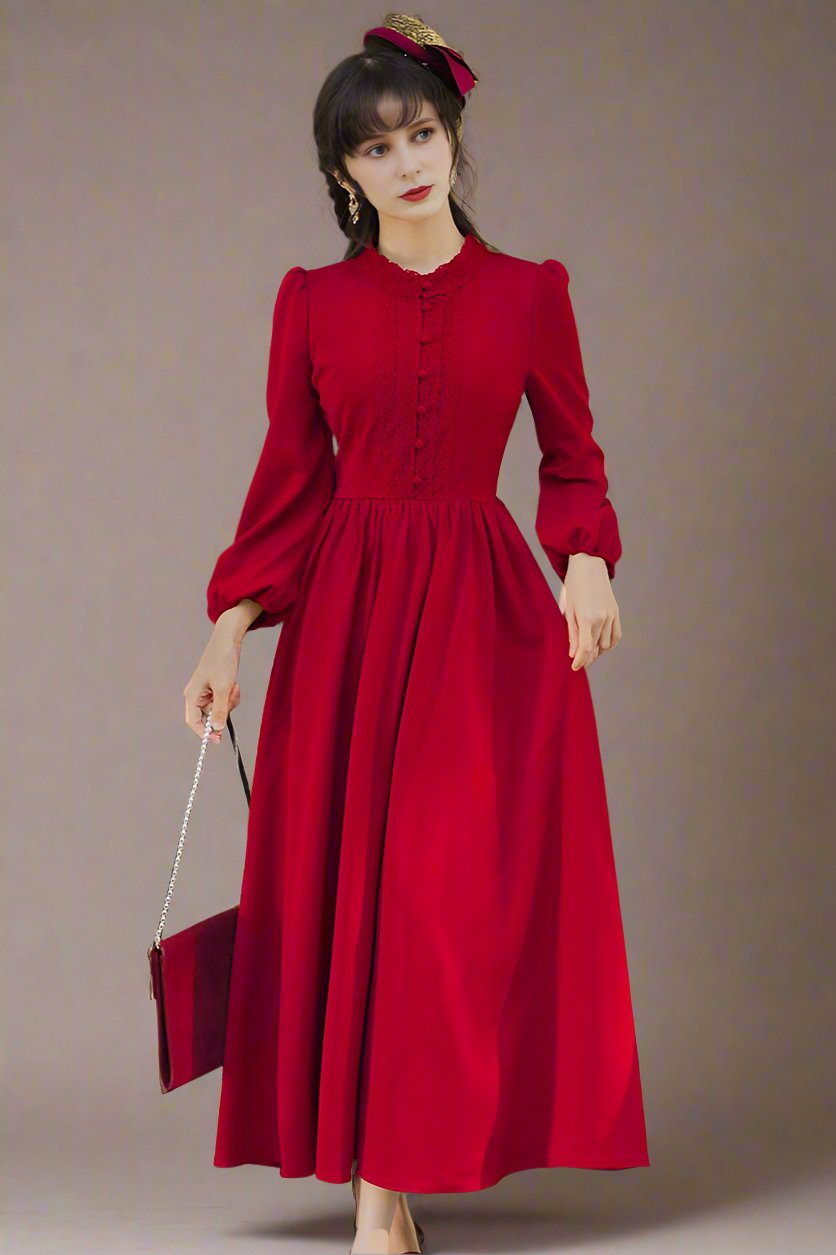 Retro Red Maxi Dress