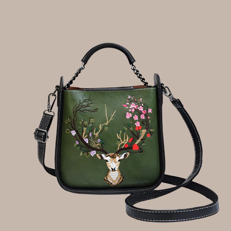 Vintage Embroidered Leather Bags