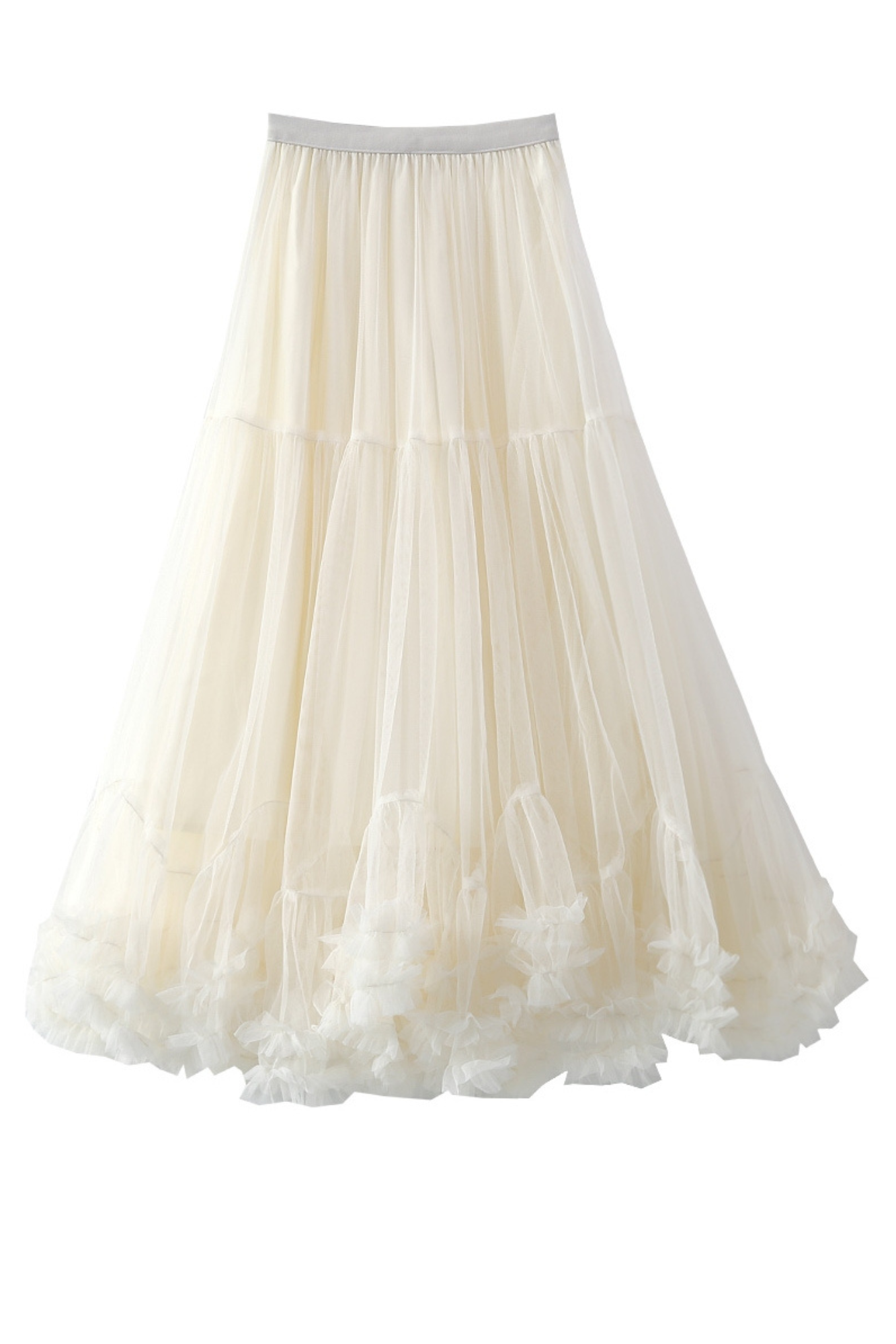 white layered skirt