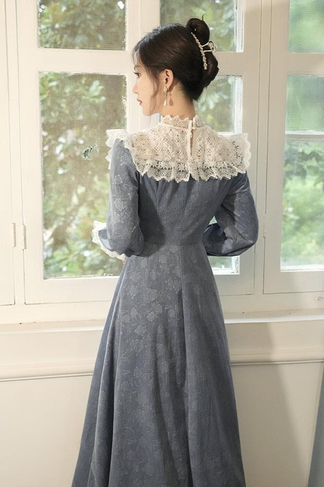 Vintage Style Jacquard Pattern Dress