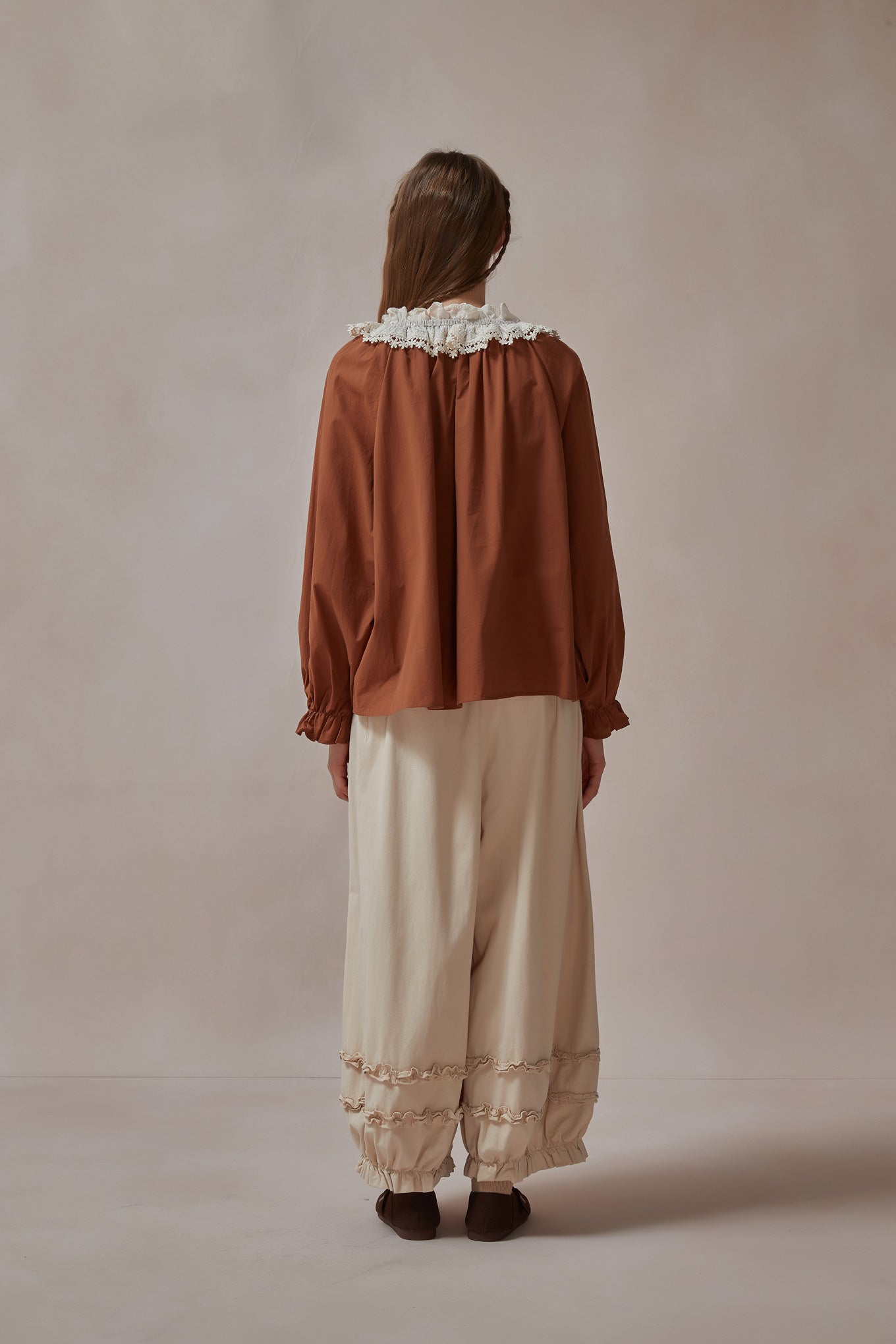 Retro Style Lace Cotton Shirts